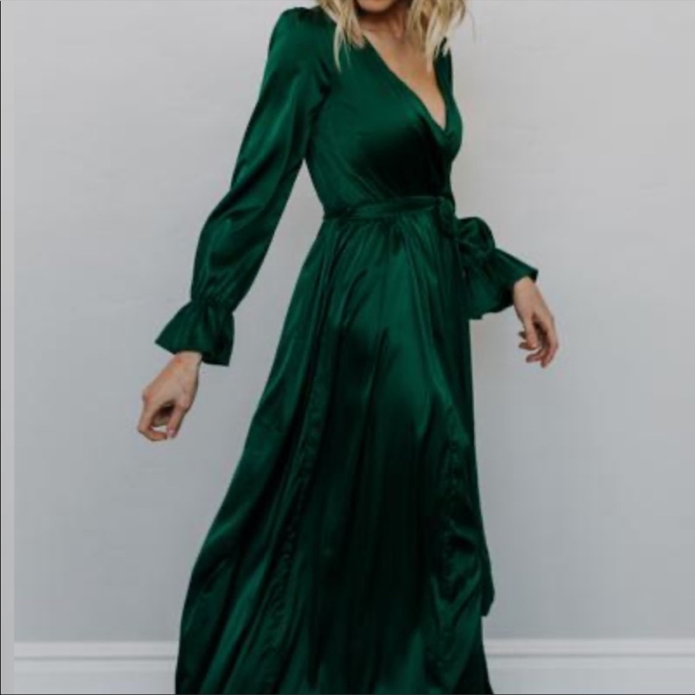 Green maxi dress